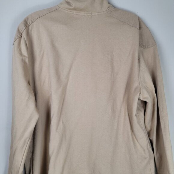 Lauren Ralph Lauren Women Utility Jacket High Neck Tan Button Front Casual Coat - Picture 8 of 13